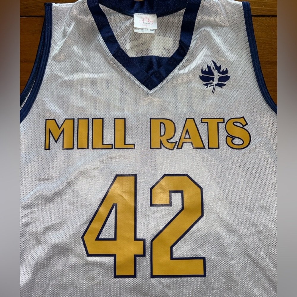 Saint John Mill Rats Rare Defunct NBL Jersey #42 Modibo Diarra Adult Small - Picture 2 of 5